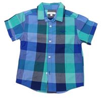 Modro-zelená kostkovaná košile Bluezoo