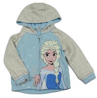 Světlemodro-šedá mikina s Elsou a kapucí Disney