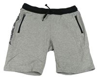 Šedé teplákové kraťasy s černým pasem H&M