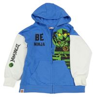 Modro-bílá propínací mikina Ninjago s kapucí Lego