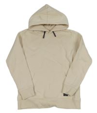 Smetanová mikina s potiskem a kapucí 