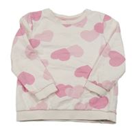 Světlerůžová mikina se srdíčky So Cute