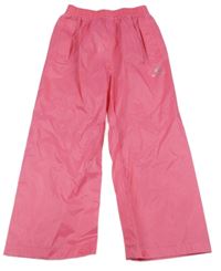Růžové šusťákové nepromokavé kalhoty 