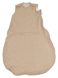 Světlerůžový bavlněný podšitý spací pytel s puntíky John Lewis