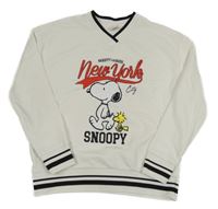 Bílá mikina se Snoopym a pruhy  C&A