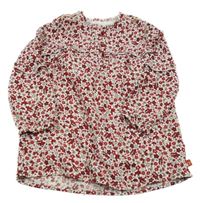 Červeno-béžová kytičkovaná tunika Boboli 