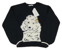 Nové - Tmavomodrý svetr s pudlem M&S