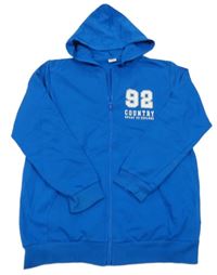 Safírová propínací mikina s nápisem a kapucí LC Waikiki