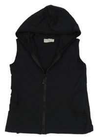 Tmavomodrá propínací mikina s kapucí H&M