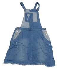 Modrá riflová laclová sukně s hvězdou Manor