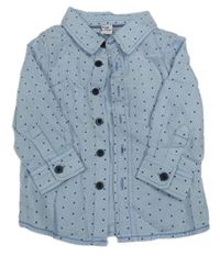 Modro-bílá pruhovaná košile s puntíky Dopodopo