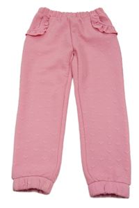 Růžové vzorované tepláky s volánky Matalan