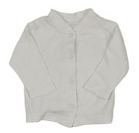 Bílá propínací mikina 