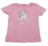 Růžové tričko s jednorožcem Kiki&Koko