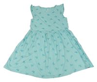 Světlemodré bavlněné šaty s jednorožci H&M
