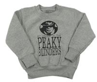 Šedá melírovaná mikina s nápisem 