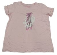 Světlerůžové tričko s piškoty Primark