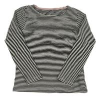 Černo-bílé pruhované triko H&M