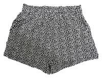 Tmavošedé bavlněné puntíkaté kraťasy H&M