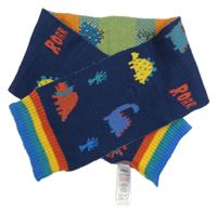 Tmavomodrá pletená šála s dinosaury M&S