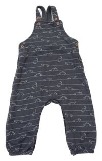 Šedé laclové tepláky s dinosaury M&S