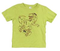 Limetkové tričko s dinosaurem dopodopo