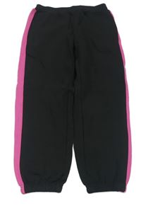 Černo-tmavorůžové tepláky s číslem HUNT KIDS