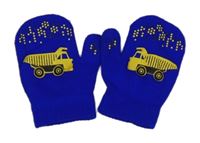 Safírové palcové rukavice se stavebním strojem