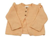 Světleoranžový propínací svetr s volánky Next