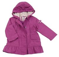 Malinová šusťáková jarní parka s kapucí Topomini
