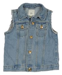 Modrá riflová vesta RIVER ISLAND