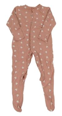 Pudrový overal se srdíčky PRIMARK