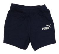 Tmavomodré teplákové kraťasy s logem PUMA