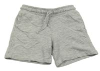 Šedé melírované teplákové kraťasy