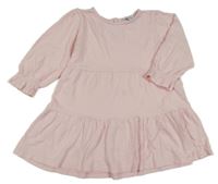 Světlerůžové vzorované šaty s volánky PRIMARK