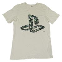 Bílé tričko s logem PlayStation H&M