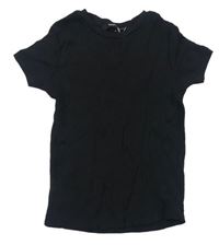 Černé žebrované tričko George