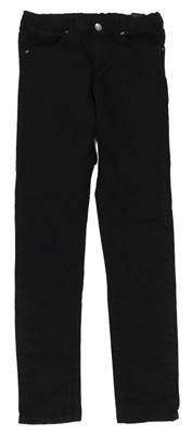 Černé plátěné kalhoty zn. H&M