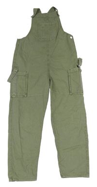Khaki plátěné laclové kalhoty s kapsami Next