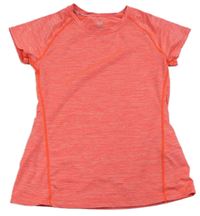 Neonově oranžové melírované sportovní tričko H&M