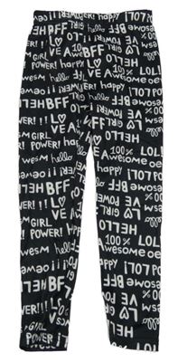 Černé legíny s nápisy Shein