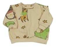 Béžová mikina se zvířaty Tex