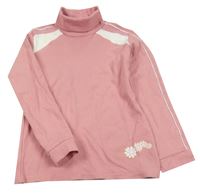 Růžový rolák s květinami