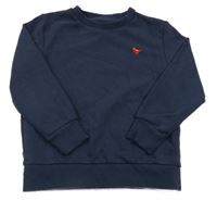 Tmavomodrá mikina s výšivkou Next