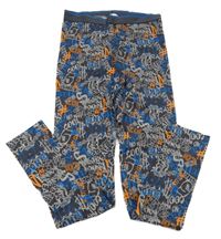 Antracitové spodní kalhoty s grafitti nápisy Alive