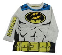 Nové - Světlešedé melírované triko - Batman