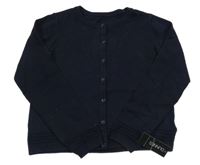 Nové - Tmavomodrý propínací svetr St. Bernard