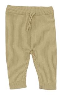 Béžové žebrované pletené tepláky George