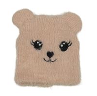 Růžová chlupatá čepice s čumákem