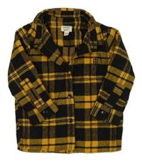 Černo-okrová kostkovaná košile River Island